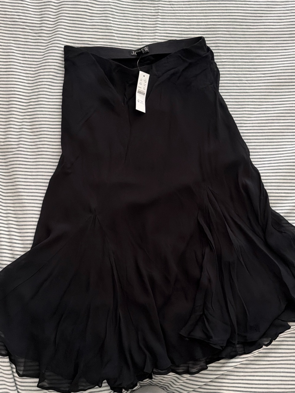 J. Crew Black Flowing Circle Skirt